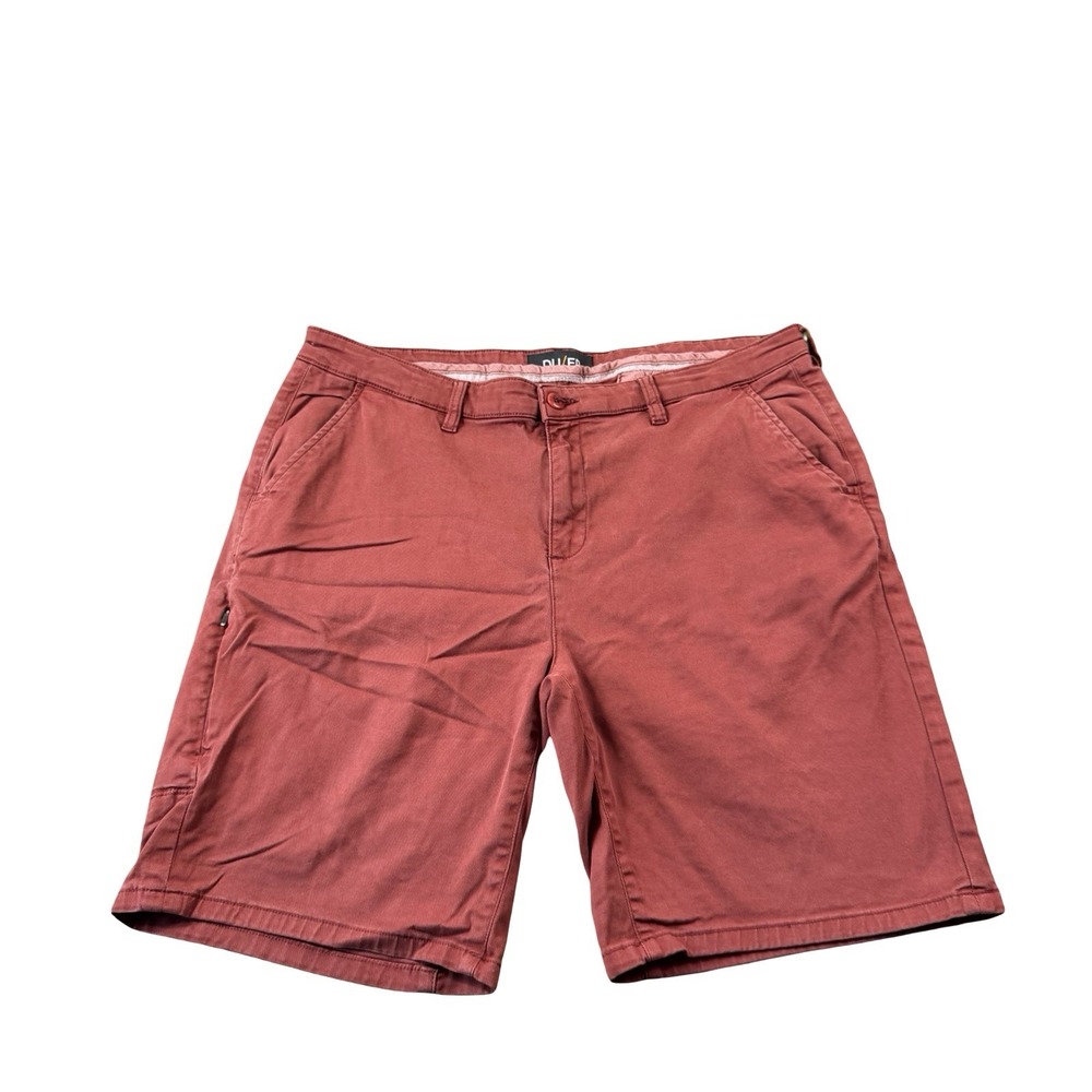 DU/ER Red Ultra Lightweight Stretch Performance Chino Shorts Mens 38
